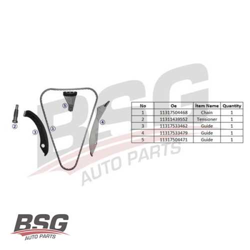 EKSANTRIK ZINCIR SETI ZINCIR-3 KIZAK-ZINCIR GERGISI N62 E60-E61-E63-E64-E65-E66-X5 E53-X5 E70 05-10 Ürün Görseli