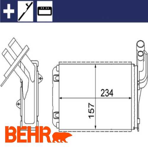 KALORIFER RADYATÖRÜ  BM R19/CLIO/KANGO/MEGAN I 96- Ürün Görseli