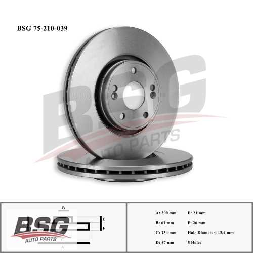 FREN DISKI ÖN 300MM(5 BIJON) BM LAGUNA I-II 98- Ürün Görseli