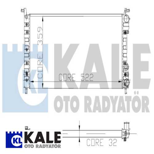 FIAT PALIO-SIENA FIAT SU RADYATÖRÜ 2 SIRA AL+PL MUSURSUZ TIP