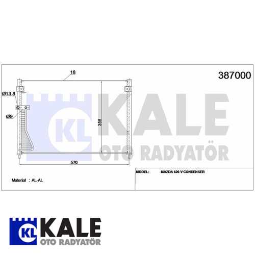 JAPON 626 (GF) JAPON KLIMA RADYATÖRÜ 548X358X18 Ürün Görseli