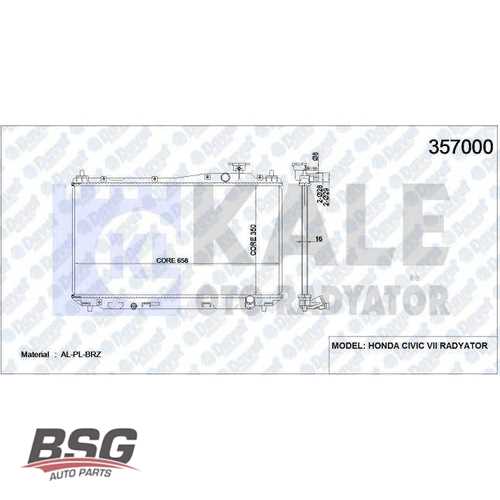 SU RADYATÖRÜ MT : 350X658X16 2.0 CIVIC (EP) HB 01-05 Ürün Görseli