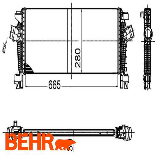 TURBO RADYATÖRÜ A/M 666X282X30 BRAZING A14NET B14NET A16XER B16XER A16LET B16DTL B16DTH ASTRA J CRUZE J308 ZAFIRA TOURER C 10- Ürün Görseli