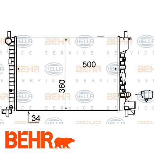 SU RADYATÖRÜ BENZINLI (KLIMALI) +AC 1,4/1,6 BENZ FIESTA 95-02 Ürün Görseli