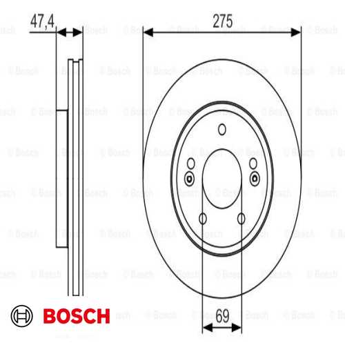 FREN DISKI ÖN ADET : 275 X 5 HAVALI BENZIN ELANTRA 2006- Ürün Görseli