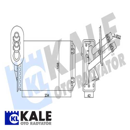 VW GOLF4-BORA-A3-TOLEDO-OCTAVIA VW KALORIFER RADYATÖRÜ 8FH 351 001-621 Ürün Görseli