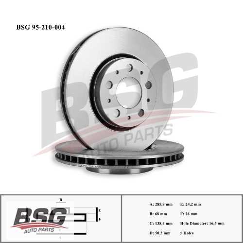 FREN DISKI ÖN  BM VOLVO S60/S70/S80/V70/XC70/CROSS COUNTRY 96- Ürün Görseli