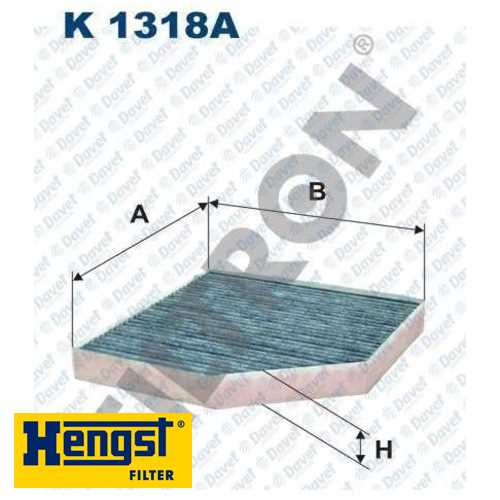 VW A6-A7-A8 VW POLEN FILTRESI LAK667 (KARBONLU) Ürün Görseli