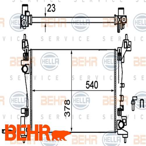 SU RADYATÖRÜ 540X378X23 A12XER A12XEL B12XEL A14XER B14XER CORSA D CORSA E ADAM 11- Ürün Görseli