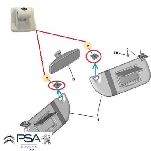 PSA 207/307 PSA GÜNESLIK BAGLANTI AYAK Ürün Görseli