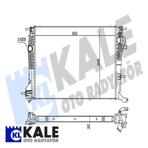 RENAULT MEGANE III/FLUENCE RENAULT SU RADYATÖRÜ BRAZING] [652X388X32]