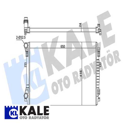 VW GOLF7-PASSAT-A3-LEON-OCTAVIA VW SU RADYATÖRÜ 8MK376901374 (650x395x22 mm)