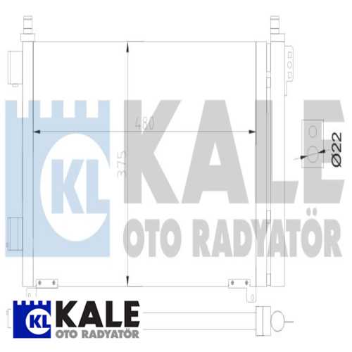 JAPON MICRA (K13) JAPON KLIMA RADYATÖRÜ 472X387,9X16