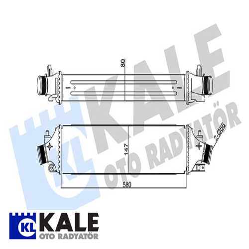 FIAT ALFA GIULIETTA FIAT TURBO RADYATÖRÜ (MT) [BRAZING] [580X147X80] Ürün Görseli