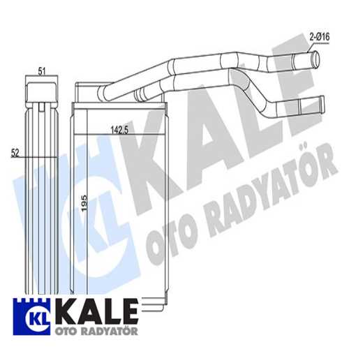 FORD FIESTA FORD KALORIFER RADYATÖRÜ [195X142,5X52] Ürün Görseli