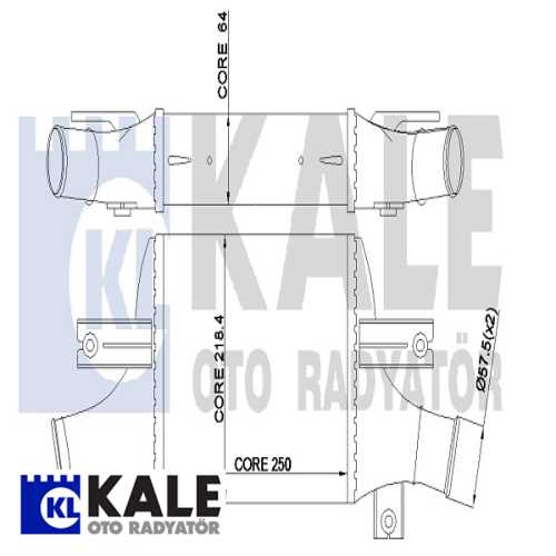 JAPON ASX (GA) JAPON TURBO RADYATÖRÜ 250X218,4X64 Ürün Görseli