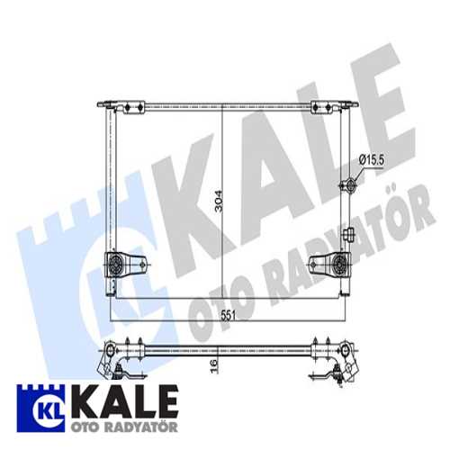 JAPON HILUX (LN145) JAPON KLIMA RADYATÖRÜ 531X304X16 Ürün Görseli
