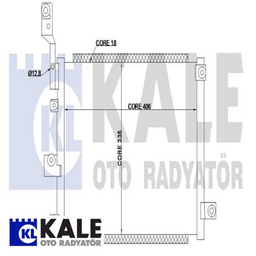 KORE ATOZ KORE KLIMA RADYATÖRÜ KURUTUCUSUZ BRAZING 406X335X18 Ürün Görseli