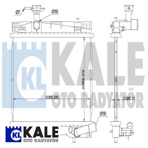 JAPON YARIS (P13) JAPON SU RADYATÖRÜ 350X478,5X16