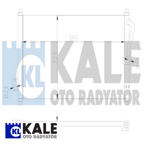 JAPON CRV (RD) JAPON KLIMA RADYATÖRÜ 558X311X16