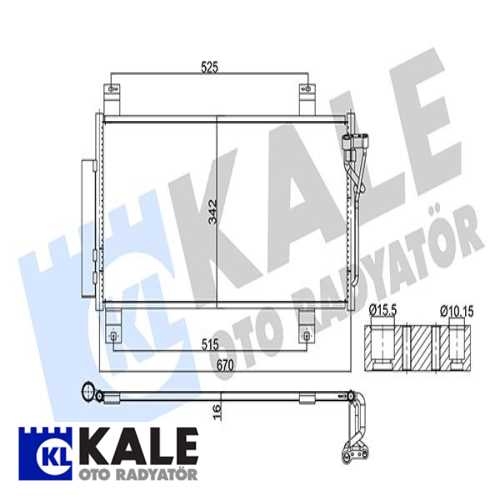 JAPON MAZDA 6 (GH) JAPON KLIMA RADYATÖRÜ 670X342X16
