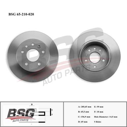 FREN DISKI ARKA ADET BM VECTRA B 96-01 Ürün Görseli