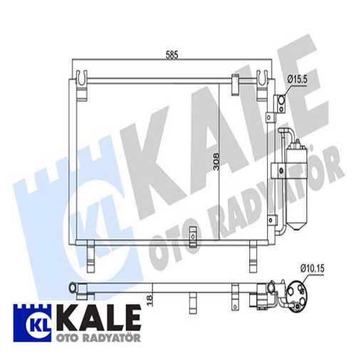 JAPON DMAX (TFS) JAPON KLIMA RADYATÖRÜ 585X308X18 Ürün Görseli