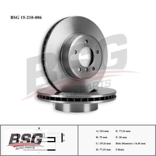 FREN DISKI ÖN ADET BM E60-E61-E63-E64 03-10