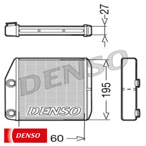 KALORIFER RADYATÖRÜ BRAZING BM- FIORINO GRANDE PUNTO DOBLO III LINEA/CORSA D CORSA E ADAM 05-