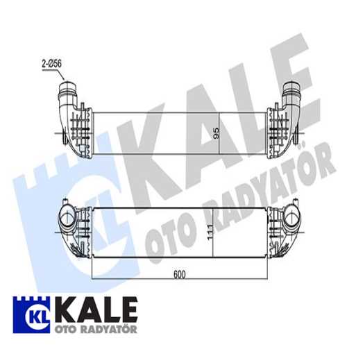 OPEL ASTRA K OPEL TURBO RADYATÖRÜ AL/BRZ 600X111X95 Ürün Görseli