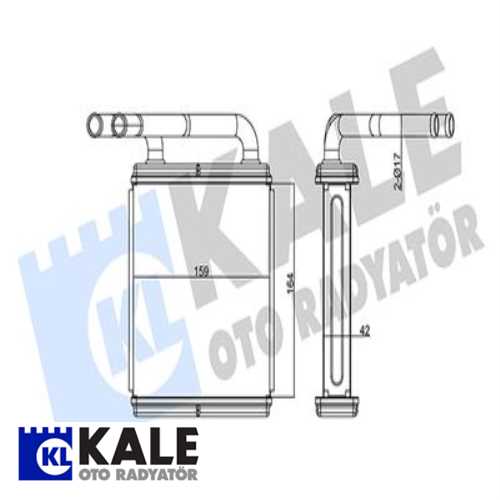 KALORİFER RADYATÖRÜ HYUNDAI H100 MINIBUS 1994-2005 163*165*42 Ürün Görseli