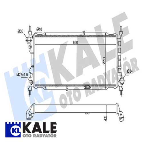 OPEL CORSA B COMBO B OPEL SU RADYATÖRÜ Ürün Görseli