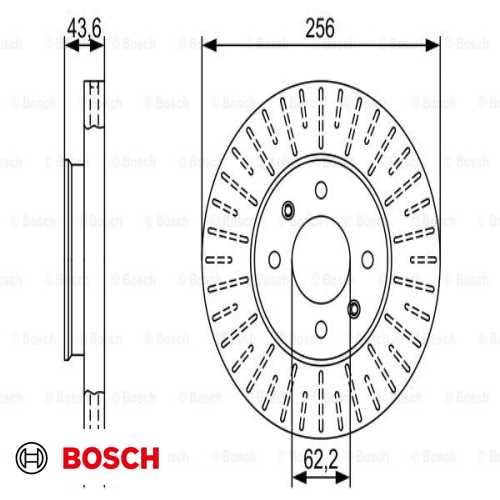 FREN DISKI ÖN ADET : 256 X 4 HAVALI BENZIN-DIZEL ACCENT BLUE/I20/RIO 2011-