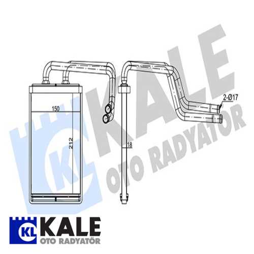 KORE ELANTRA/COUPE KORE KALORIFER RADYATÖRÜ A/M 210X155X26 : KALORIFER PETEGI Ürün Görseli