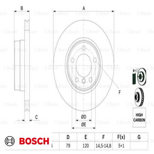 FREN DISKI ÖN  BM E60-E61-E63-E64 03-10 Ürün Görseli