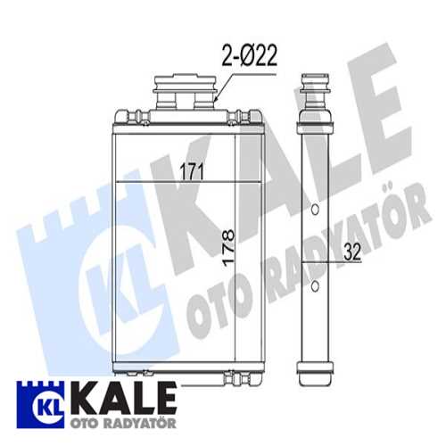 VW POLO-IBIZA-FABIA-A1 VW KALORIFER RADYATÖRÜ 8FH 351 511-764