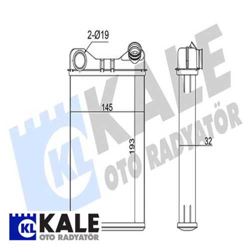 FIAT FIAT PUNTO 1.2 1.3JTD 1.4 1.9D 99=> (AT/MT) (BORUSUZ-APARATLI) FIAT KALORIFER RADYATÖRÜ KUTU ICI ADET1