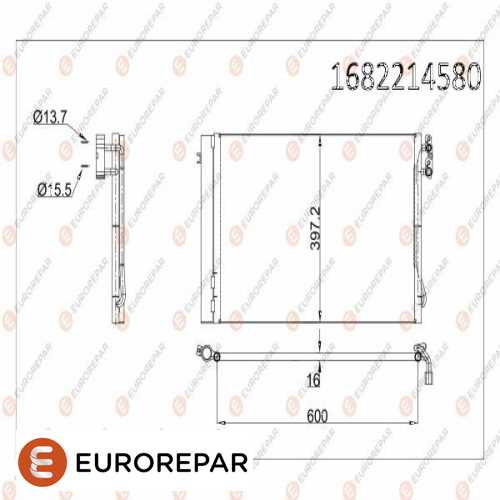 KLIMA RADYATORU  N43-N45-N46-N51-N52-N53-M3 E81-E82-E87-E88-E90-E91-E92-E93-X1 E84-Z4 E89 05-15 Ürün Görseli