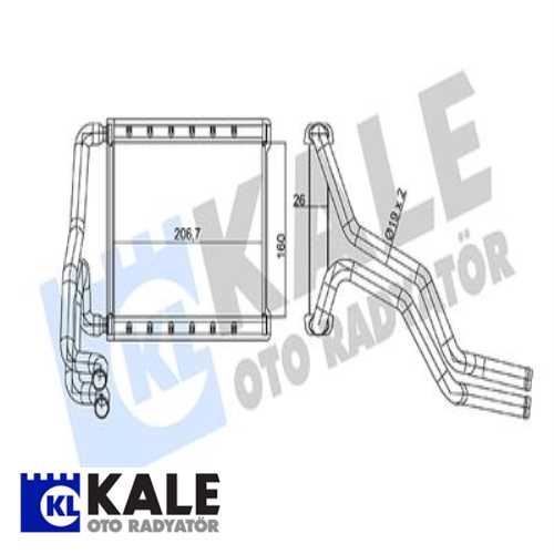 KALORİFER RADYATÖRÜ HYUNDAI ELANTRA VI 1.6 2.0  15> BORULU 160*206*26