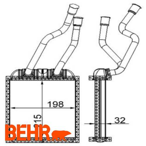 KALORIFER RADYATÖRÜ 8FH351315351 BM TOUAREG-AMAROK-Q7-CAYENNE 04- Ürün Görseli