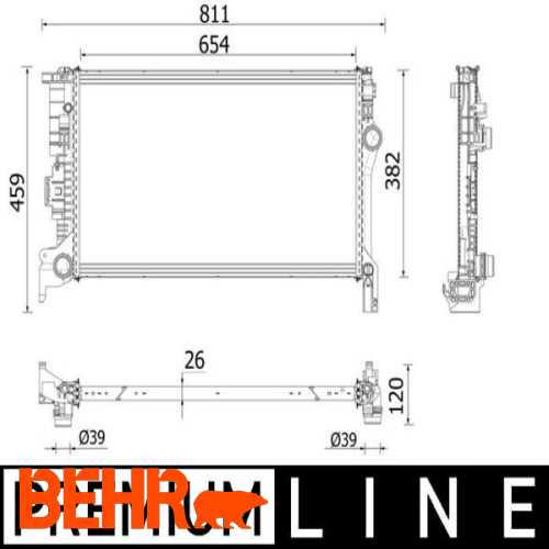 SU RADYATÖRÜ 653X369X26 BRAZING T6 AWD VOLVO XC90 II 14- Ürün Görseli