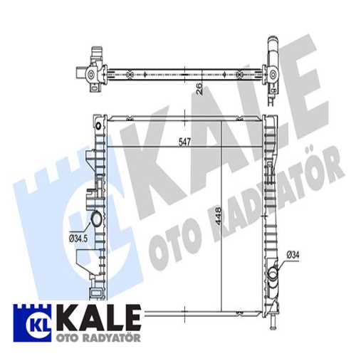 FORD FOCUS FORD SU RADYATÖRÜ (MT) [BRAZING] [547X448X26]