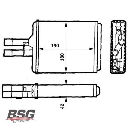 KALORIFER RADYATÖRÜ BORULU (A/M 220X165X26 BRAZING) BM VECTRA B 96-01 Ürün Görseli