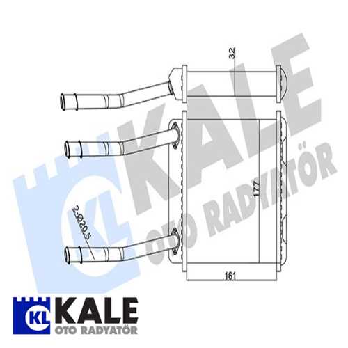 OPEL ASTRA F VECTRA A OPEL KALORIFER RADYATÖRÜ AL/MKNK BORULU Ürün Görseli
