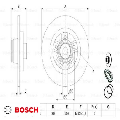 FREN DISKI ARKA 274 MM RULMANLI BM KANGOO III 08-