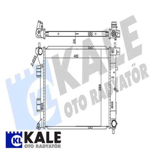 KORE I30/CEED KORE SU RADYATÖRÜ M/T 480X396X26
