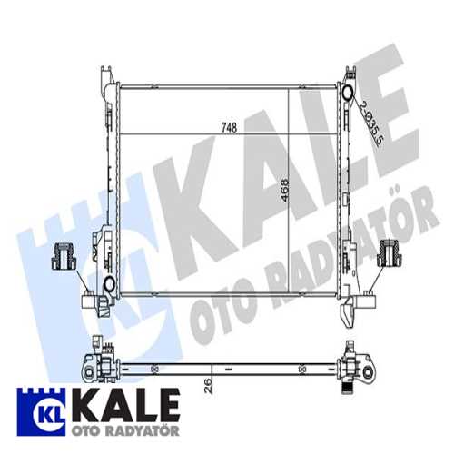 RENAULT TRAFIC III /VIVARO/FIAT TALENTO / NISSAN NV300 RENAULT SU RADYATÖRÜ Ürün Görseli