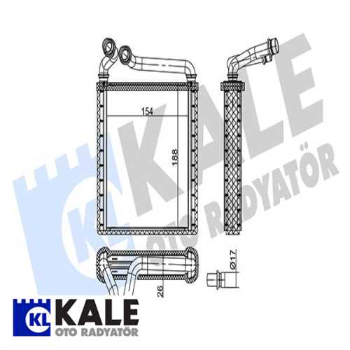 VW PASSAT-OCTAVIA VW KALORIFER RADYATÖRÜ DRR32005