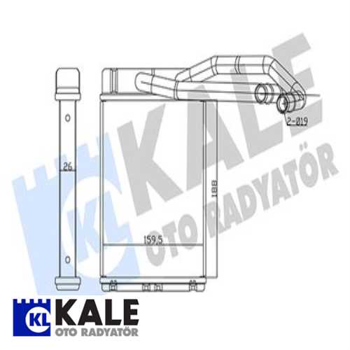 KALORİFER RADYATÖRÜ HYUNDAI TERRACAN 2.5TD 2.9CRDI 2001<2006 BORULU 188*159.5*26
