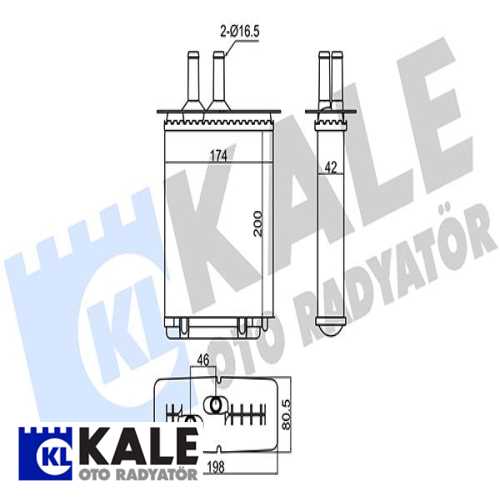 FIAT PUNTO EVO-ALFA MITO FIAT KALORIFER RADYATÖRÜ [MEKANIK] [200X174X42]
